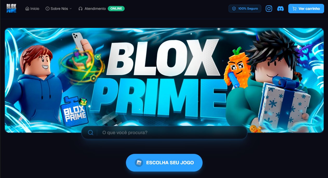 Print da loja real da Blox Prime